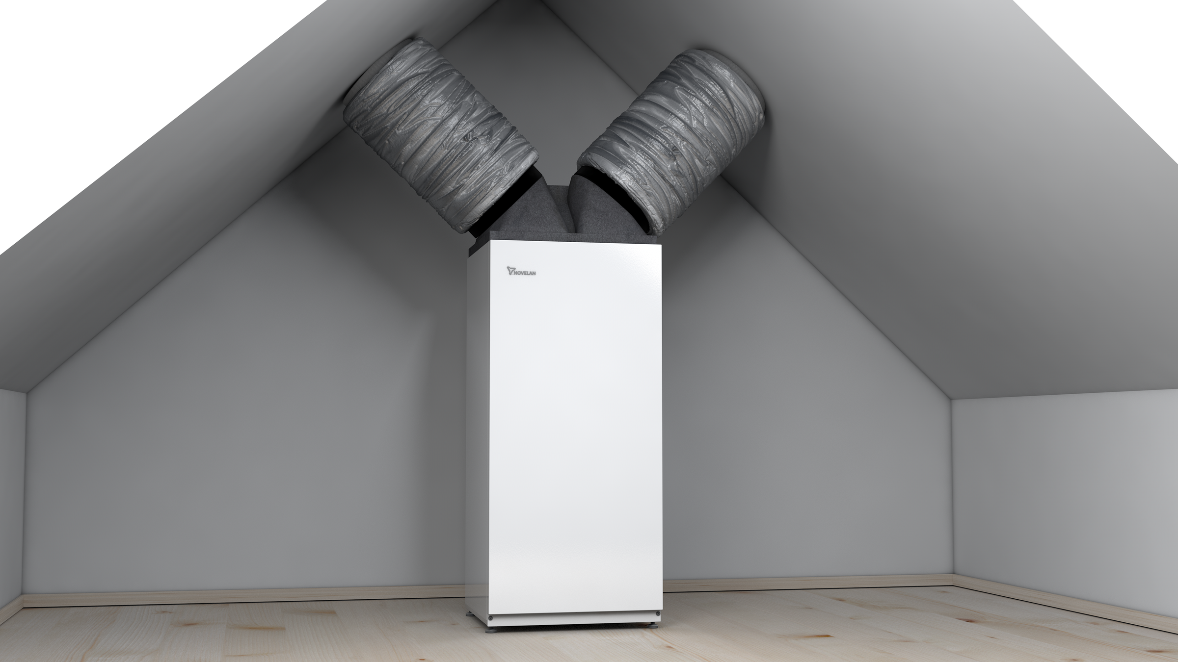 BOSCH Wärmepumpe als Außeneinheit am Haus